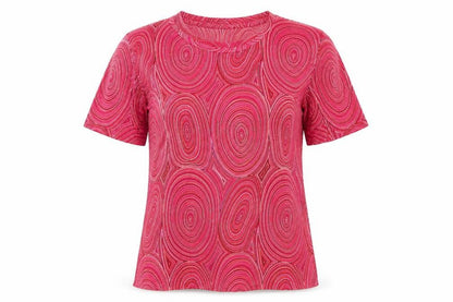 Womens UK Size M Charmell Pink Basic T-Shirt