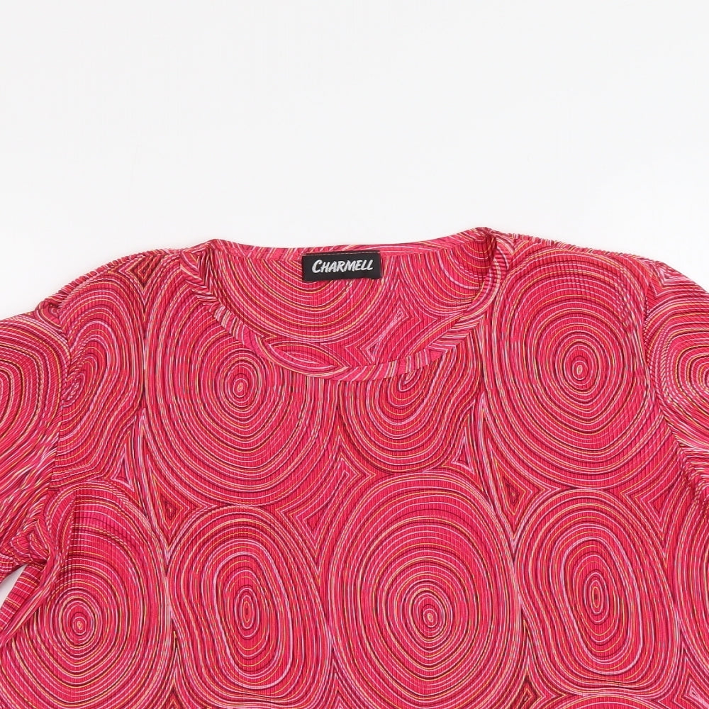 Womens UK Size M Charmell Pink Basic T-Shirt