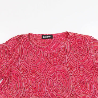Womens UK Size M Charmell Pink Basic T-Shirt