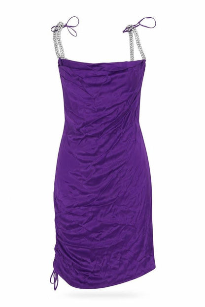 Zara Womens Purple Polyester Bodycon Size XS Cowl Neck Zip