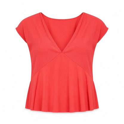 Womens UK Size M Zara Red Basic Blouse
