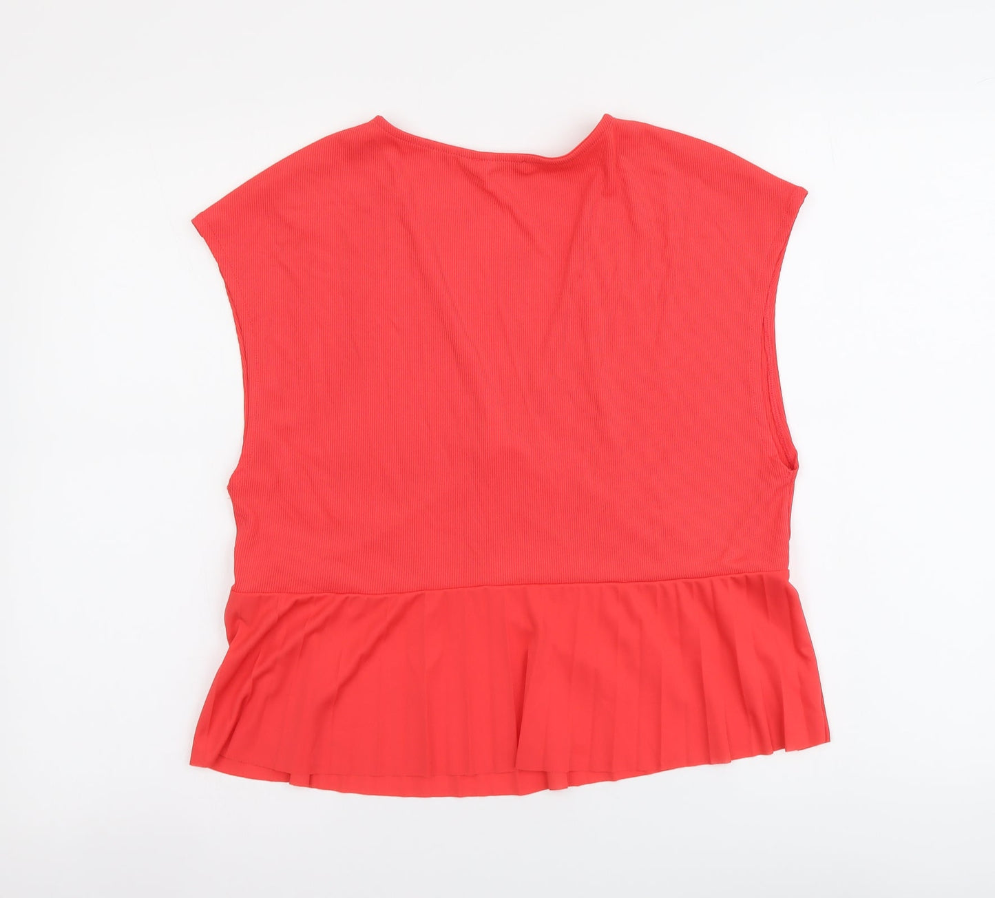 Womens UK Size M Zara Red Basic Blouse