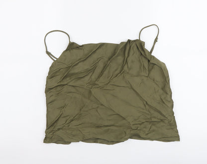 Womens UK Size XL Zara Green Cropped Tank
