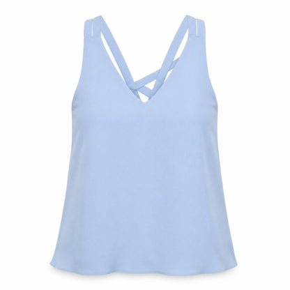 River Island Womens Blue Polyester Basic Blouse Size 4 V-Neck