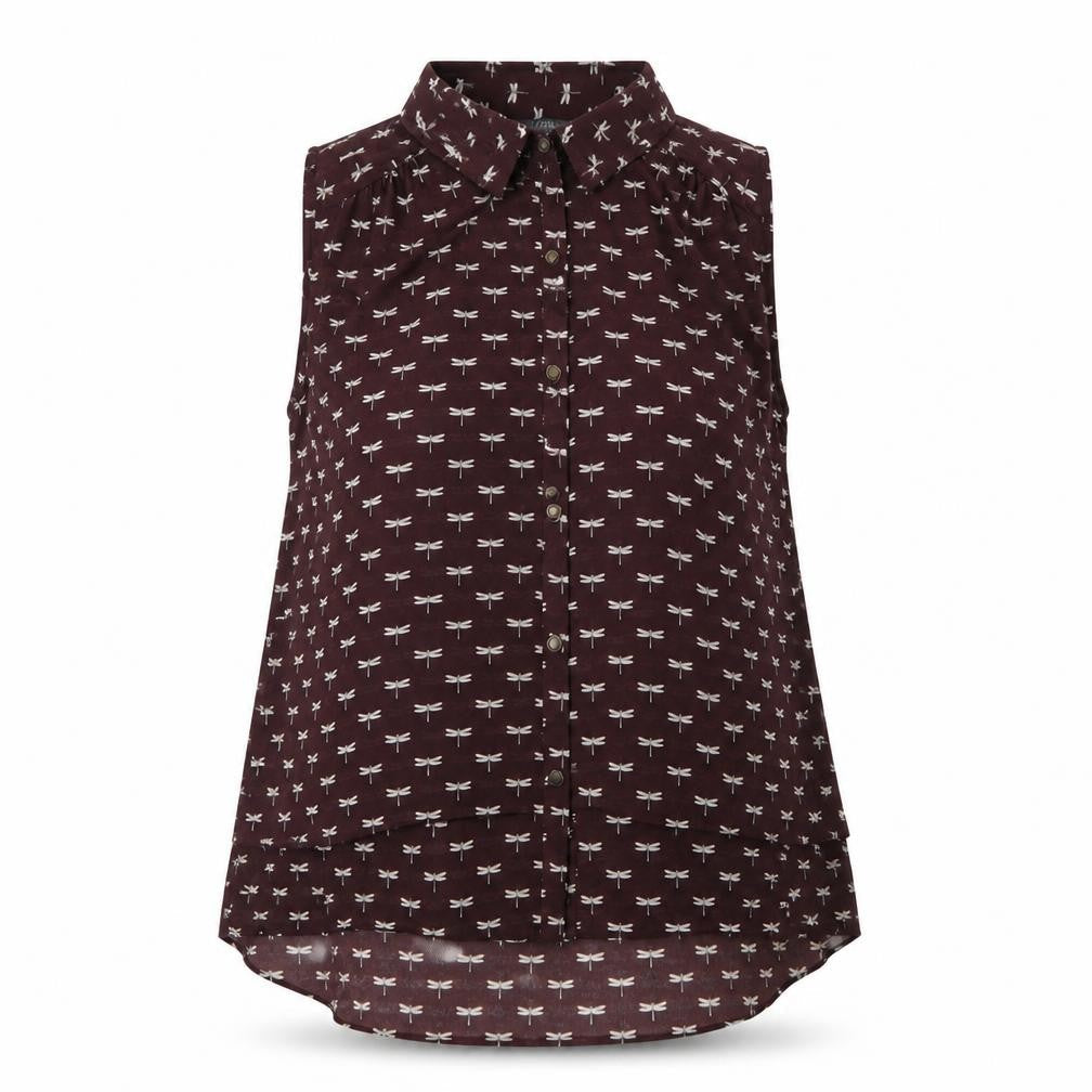 Womens UK Size 10 Marks and Spencer Purple Basic Button-Up