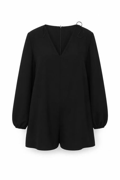 Selected Womens Black Polyester Playsuit One-Piece Size 12 Zip