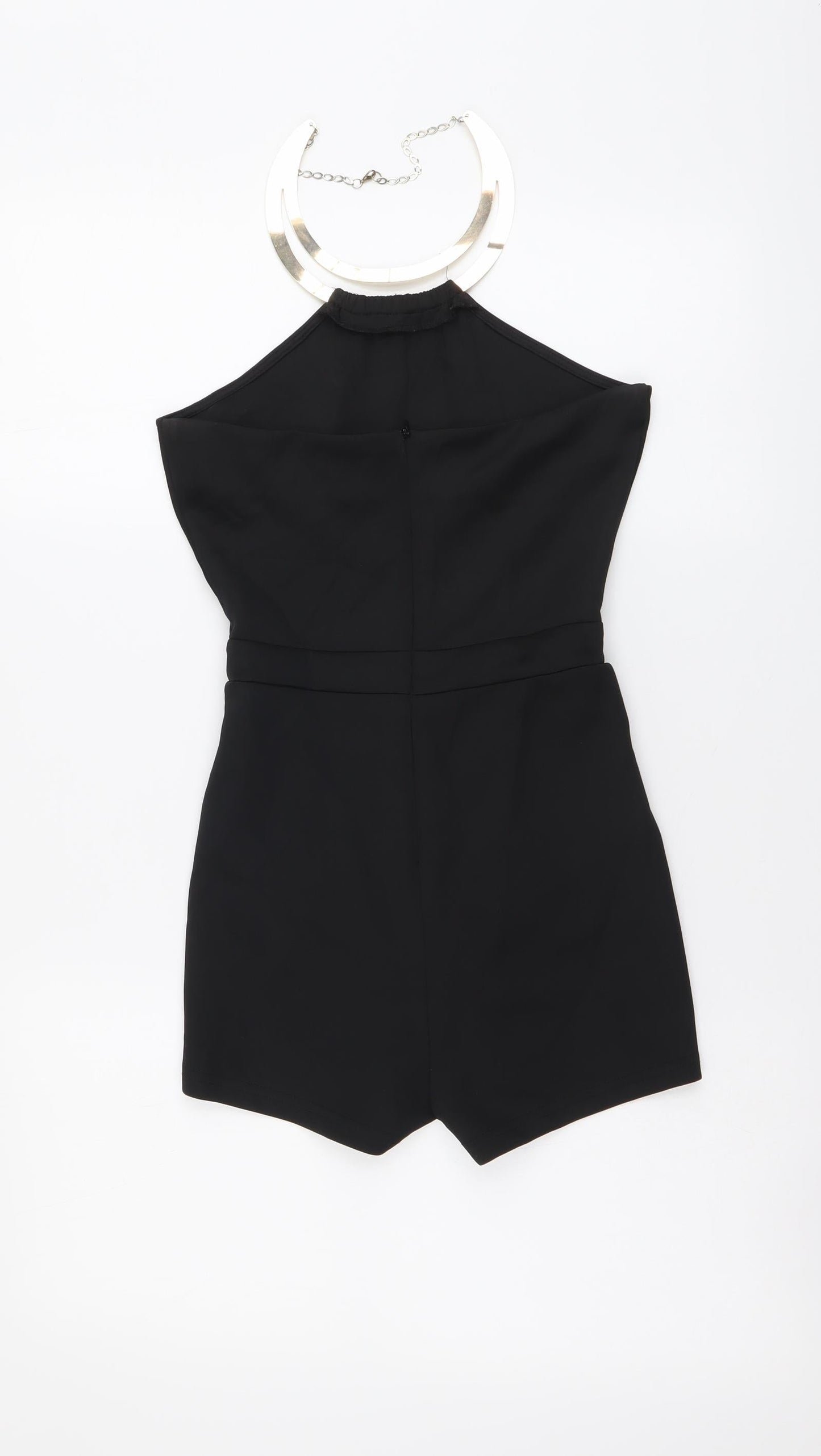 Missguided Womens Black Polyester Leotard One-Piece Size 6 Zip