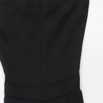 Missguided Womens Black Polyester Leotard One-Piece Size 6 Zip