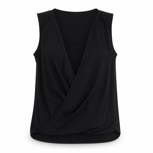 Womens UK Size L VILA Black Basic Tank