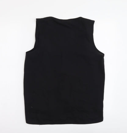 Womens UK Size L VILA Black Basic Tank