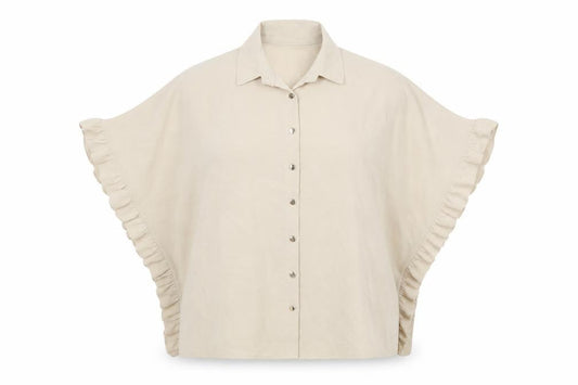 Womens UK Size S Cameo Rose Beige Basic Button-Up