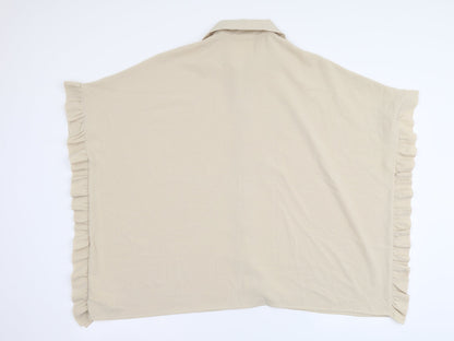 Womens UK Size S Cameo Rose Beige Basic Button-Up