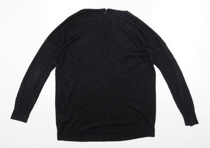 Womens UK Size M Wallis Black Jersey T-Shirt
