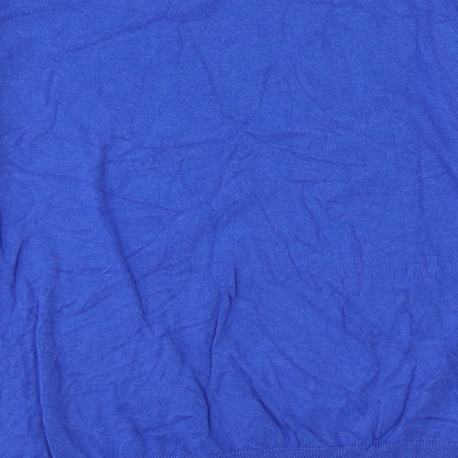Eliie B Womens Blue Round Neck Viscose Pullover Jumper Size L