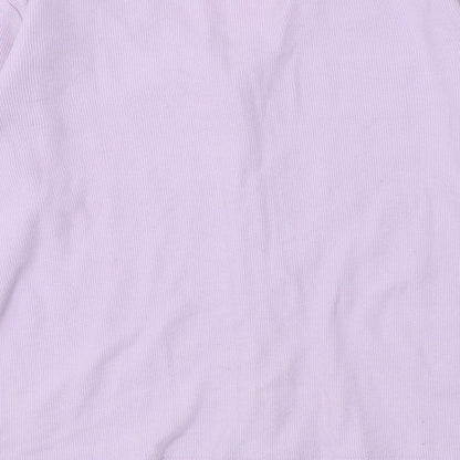 Carolyn Taylor Womens Purple V-Neck Cotton Cardigan Jumper Size S