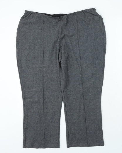 Womens UK Size 16 Preworn Regular Fit  Grey Trousers