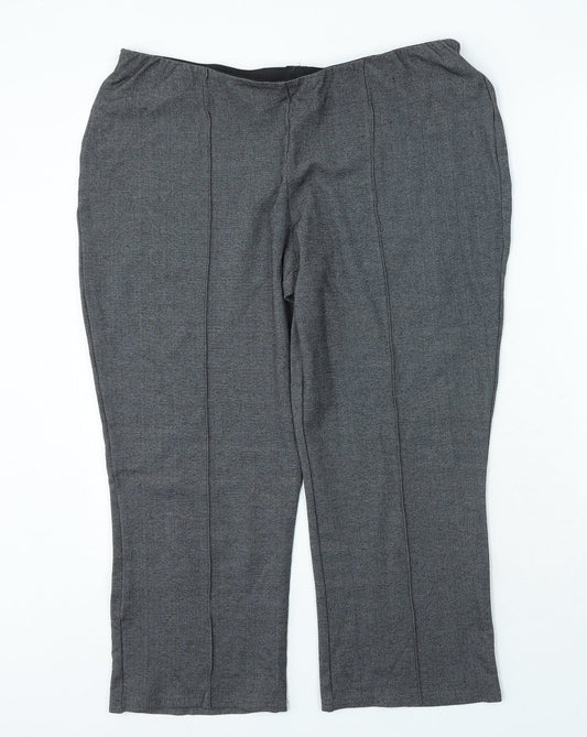Womens UK Size 16 Preworn Regular Fit  Grey Trousers