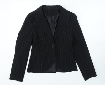 Womens UK Size 10 Internacionale Regular Black Blazer