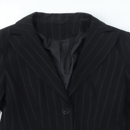 Womens UK Size 10 Internacionale Regular Black Blazer