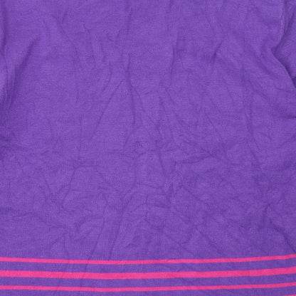 Autonomy Womens Purple Square Neck Striped Viscose Pullover Jumper Size 14