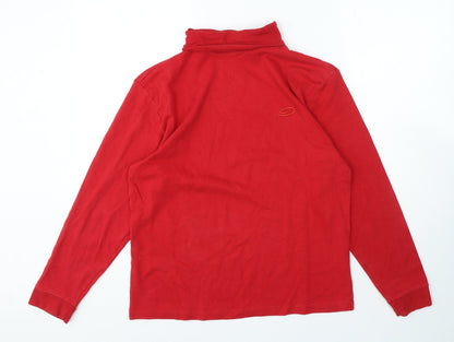 Crane Snow Womens Red Roll Neck Polyester Pullover Jumper Size M