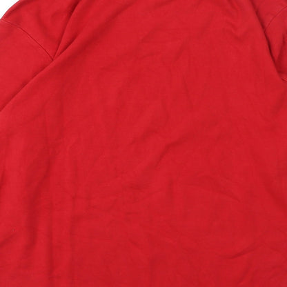 Crane Snow Womens Red Roll Neck Polyester Pullover Jumper Size M