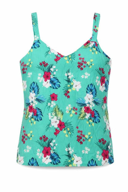 Womens UK Size 10 M&Co Green Basic Tank