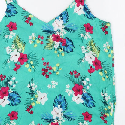 Womens UK Size 10 M&Co Green Basic Tank