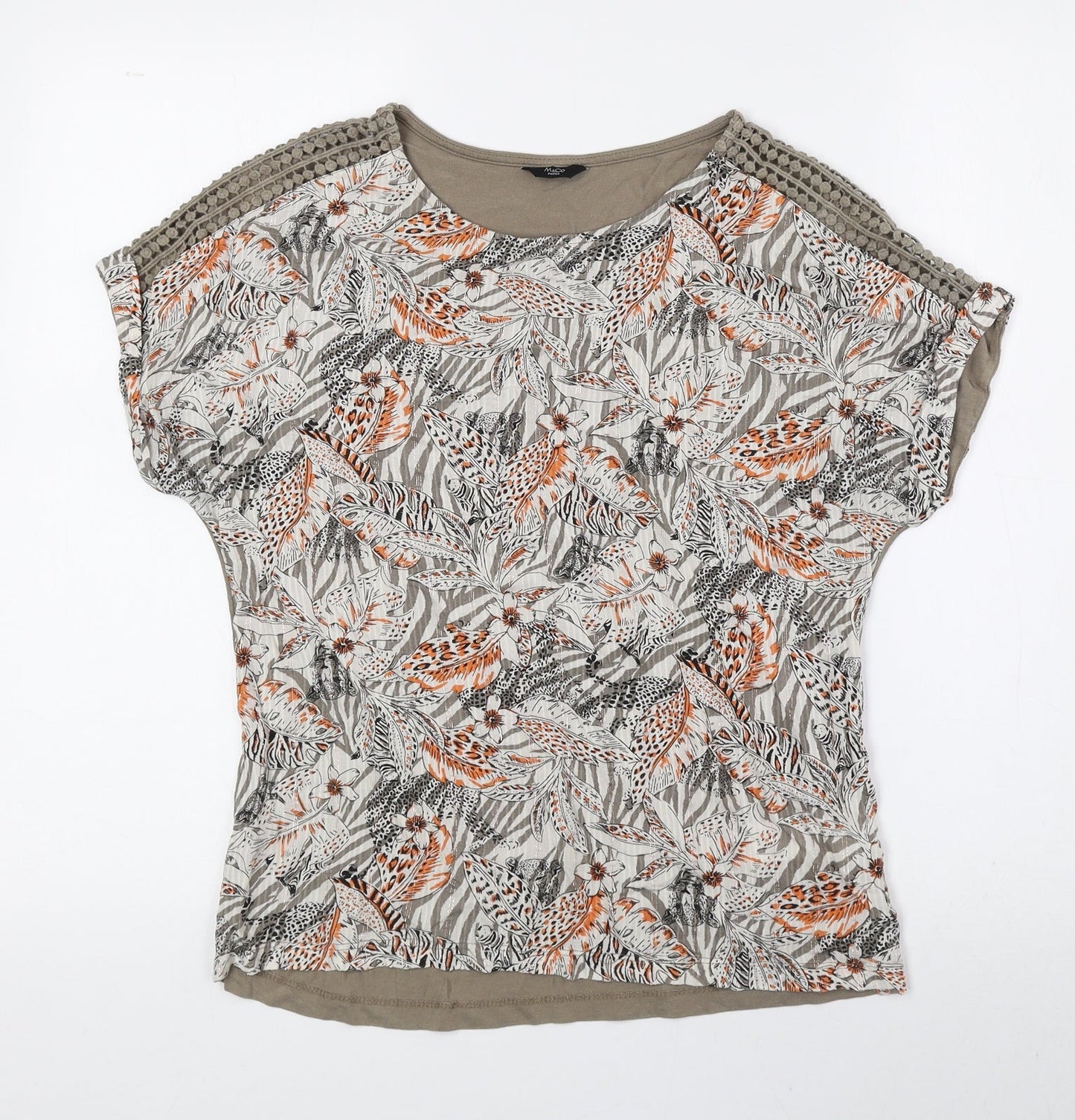 Womens UK Size 8 M&Co Brown Basic Blouse