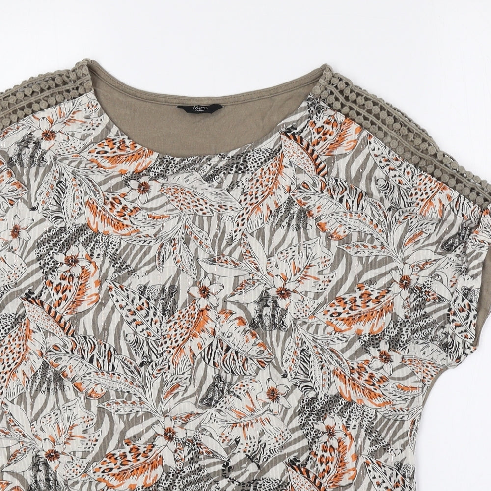 Womens UK Size 8 M&Co Brown Basic Blouse