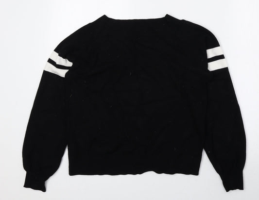 Womens UK Size 12 Miss Selfridge Black Pullover Jumper