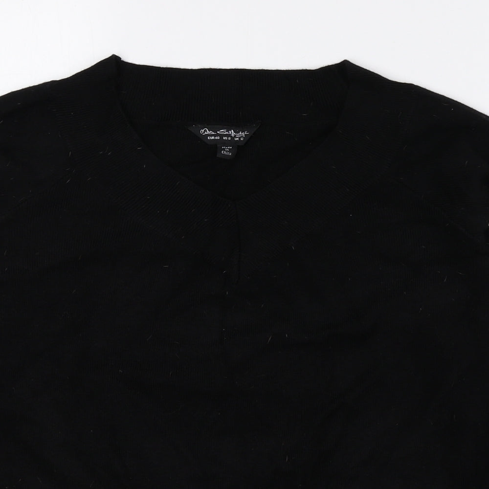 Womens UK Size 12 Miss Selfridge Black Pullover Jumper