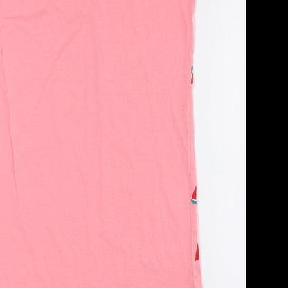 Debenhams Womens Pink Geometric 100% Cotton Chemise Dress Size 8 - Watermelon