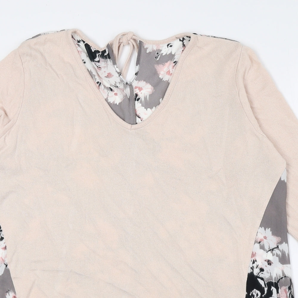 George Womens Multicoloured Floral Viscose Basic Blouse Size 12 V-Neck