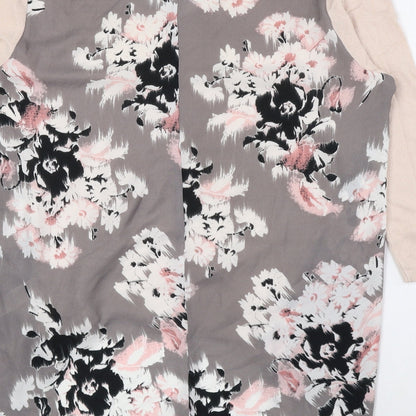 George Womens Multicoloured Floral Viscose Basic Blouse Size 12 V-Neck