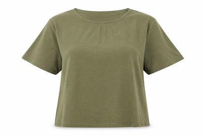 Classics Womens Green Polyester Basic Blouse Size 18 Round Neck
