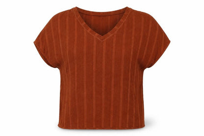 Womens UK Size 8 Marks and Spencer Orange Basic Blouse
