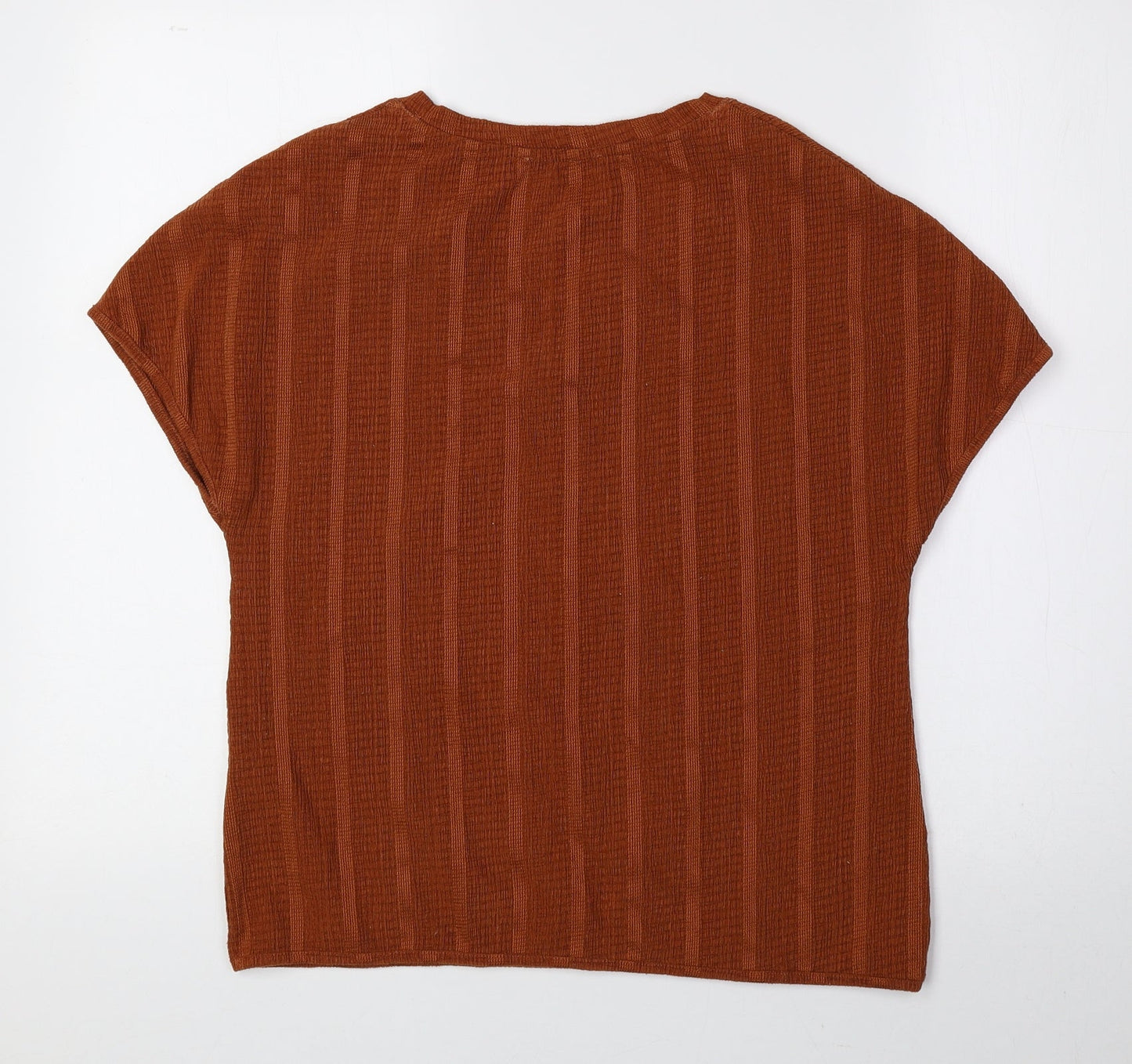 Womens UK Size 8 Marks and Spencer Orange Basic Blouse