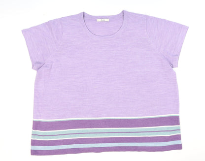 Womens UK Size 22 Marks and Spencer Purple Pullover Jumper