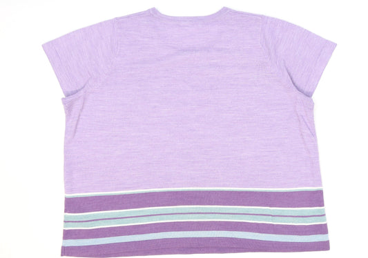 Womens UK Size 22 Marks and Spencer Purple Pullover Jumper