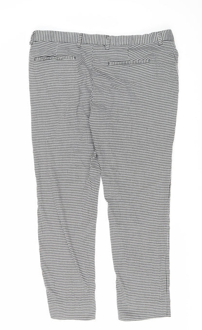 Burton Mens White Geometric Polyethylene Trousers Size 40 in L27 in Regular Zip