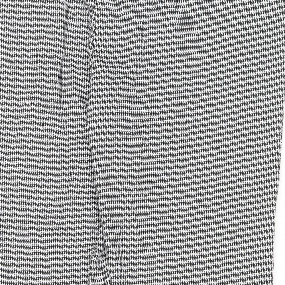 Burton Mens White Geometric Polyethylene Trousers Size 40 in L27 in Regular Zip