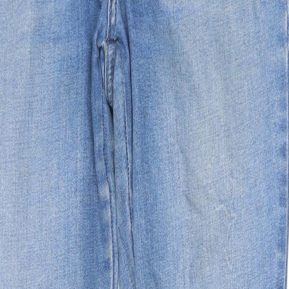 TU Womens Blue Cotton Skinny Jeans Size 12 L29 in Regular Zip
