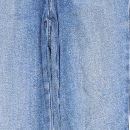 TU Womens Blue Cotton Skinny Jeans Size 12 L29 in Regular Zip