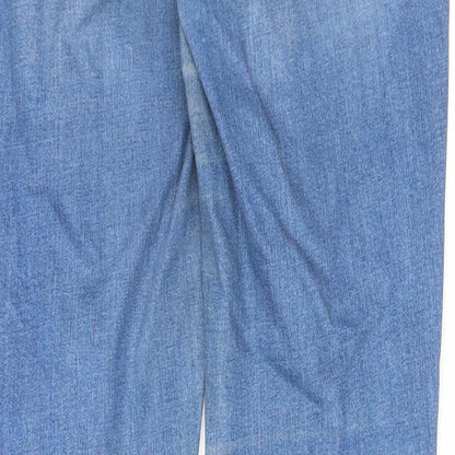 TU Womens Blue Cotton Skinny Jeans Size 12 L29 in Regular Zip