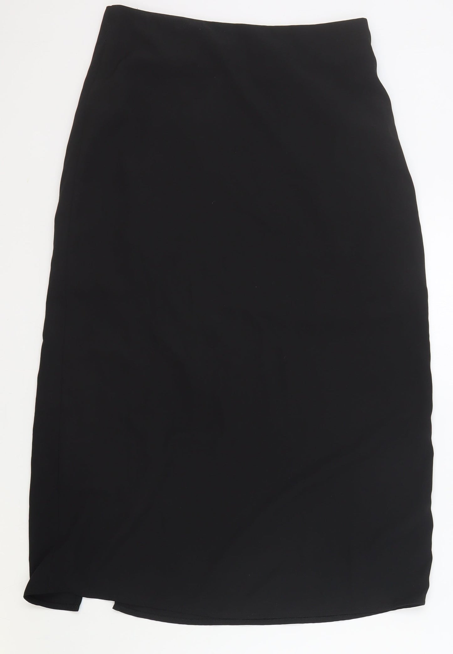 Nasty Gal Womens Black Polyester Straight & Pencil Skirt Size 10 Zip - Slit bottom of dress on back.