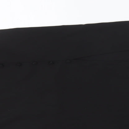 Nasty Gal Womens Black Polyester Straight & Pencil Skirt Size 10 Zip - Slit bottom of dress on back.