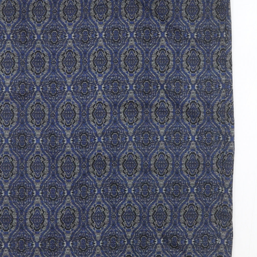 La Redoute Womens Blue Argyle/Diamond Cotton Straight & Pencil Skirt Size 14 Zip - Pencil Skirt