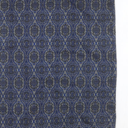 La Redoute Womens Blue Argyle/Diamond Cotton Straight & Pencil Skirt Size 14 Zip - Pencil Skirt