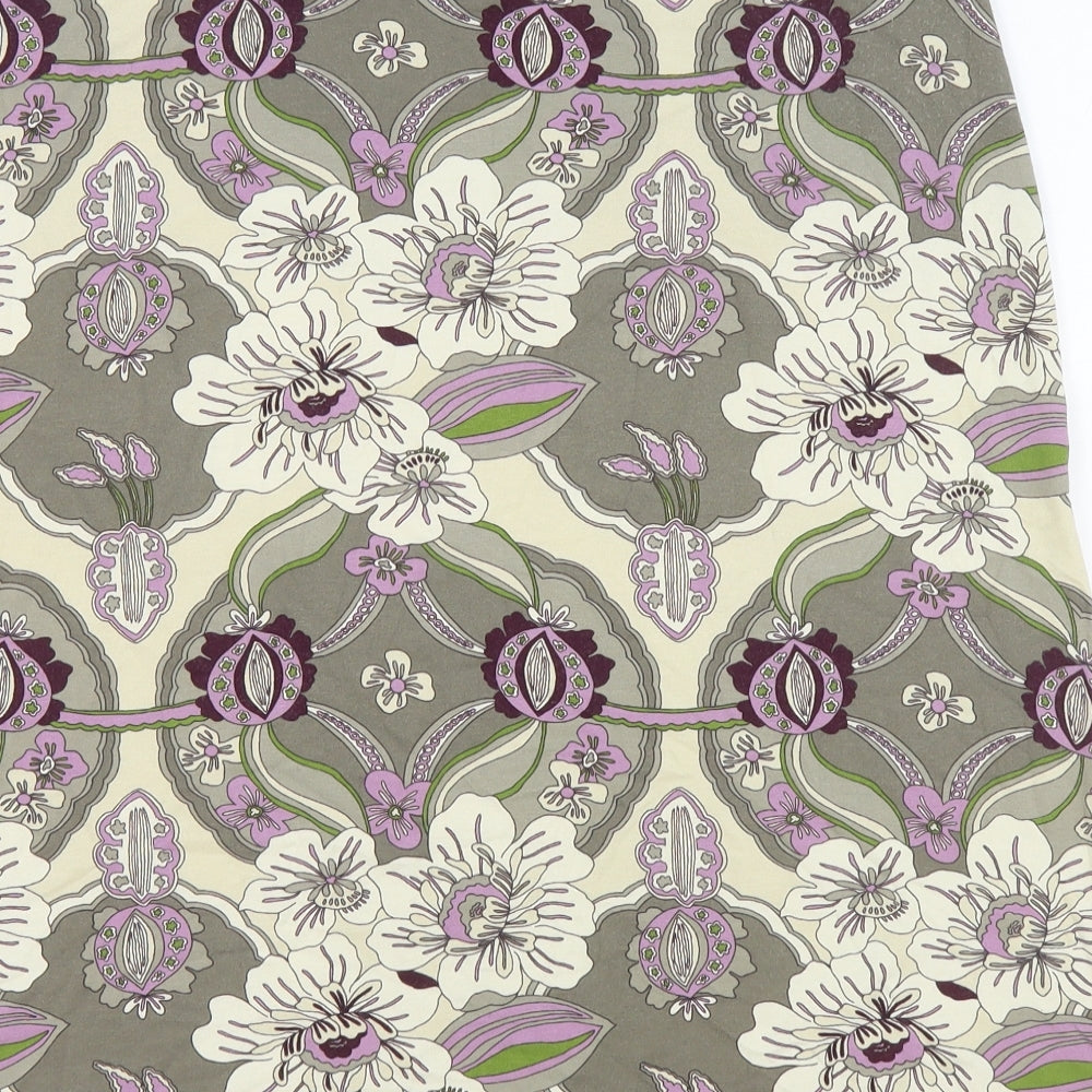 H&M Womens Multicoloured Floral Rayon A-Line Skirt Size L